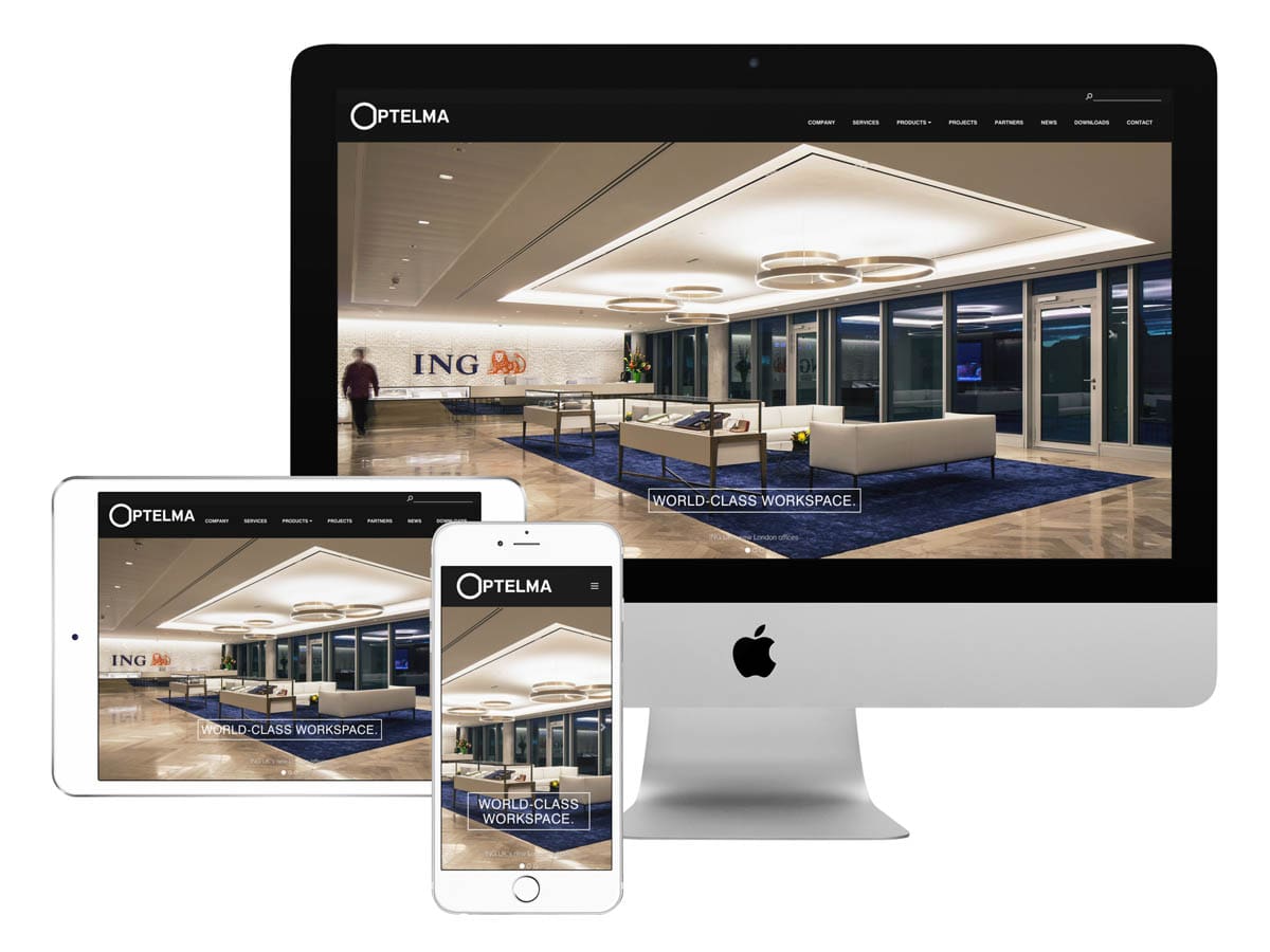 Optelma Architectural Lighting Website Designers