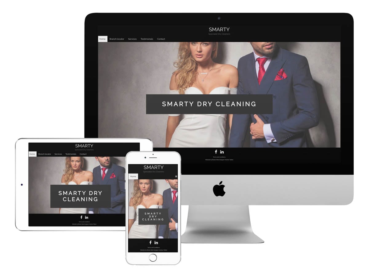 Smarty dry cleaning - responsive website design