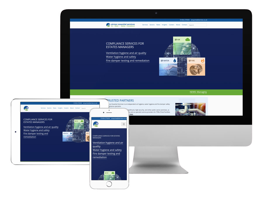 Airmec Essential website design