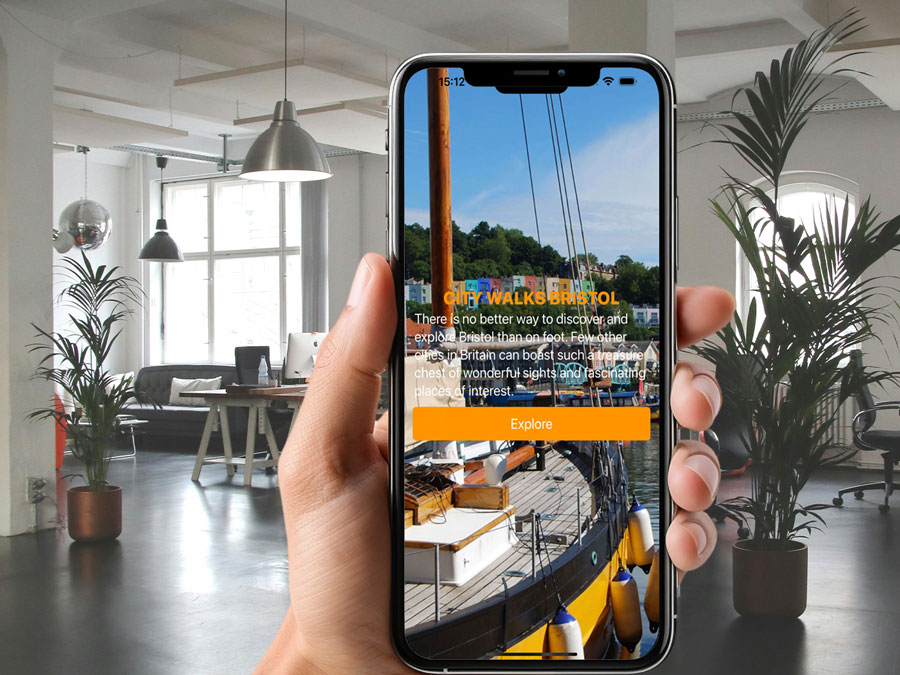 Mobile app design on iphone